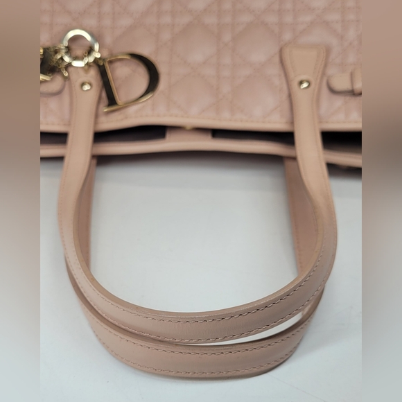 Christian Dior Pink Cannage Coated Canvas Handbag with coa card. - Picture 10 of 16